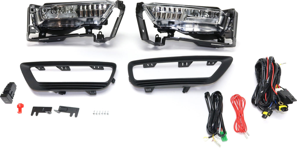 ACCORD 13-15 FRONT FOG LAMP RH and LH, Assembly, Halogen, Clear Lens, 4-Door, Coupe
