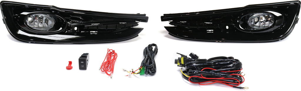 CIVIC 13-15 FRONT FOG LAMP RH AND LH, Assembly, Halogen, Clear Lens, Sedan