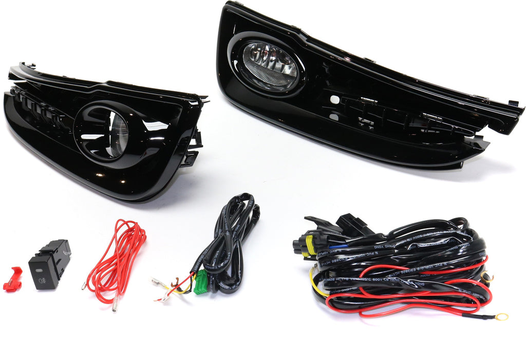 CIVIC 13-15 FRONT FOG LAMP RH AND LH, Assembly, Halogen, Clear Lens, Sedan