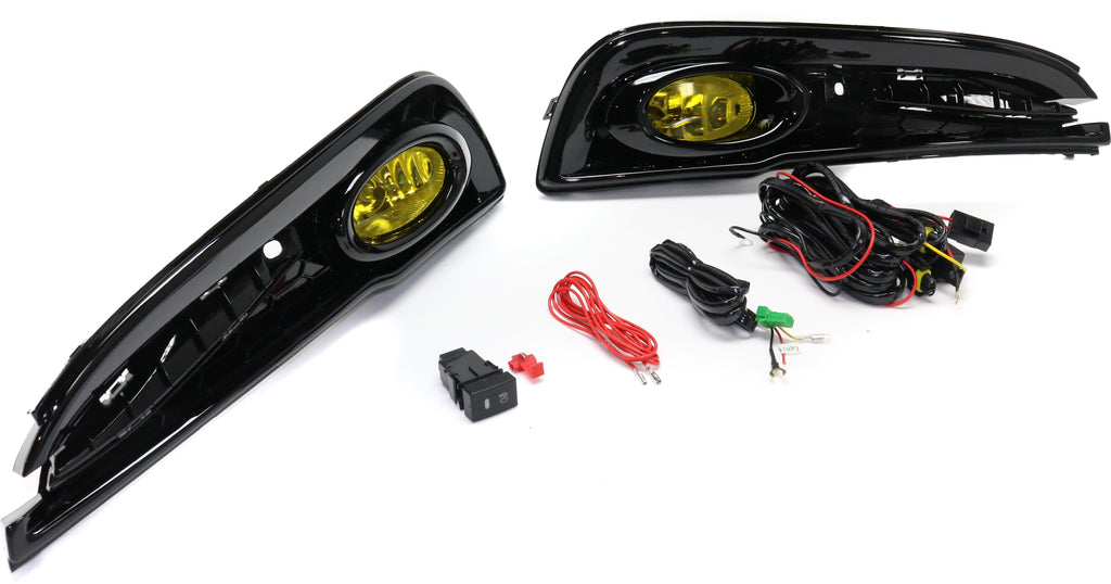 CIVIC 13-15 FRONT FOG LAMP RH AND LH, Assembly, Halogen, Yellow Lens, Sedan