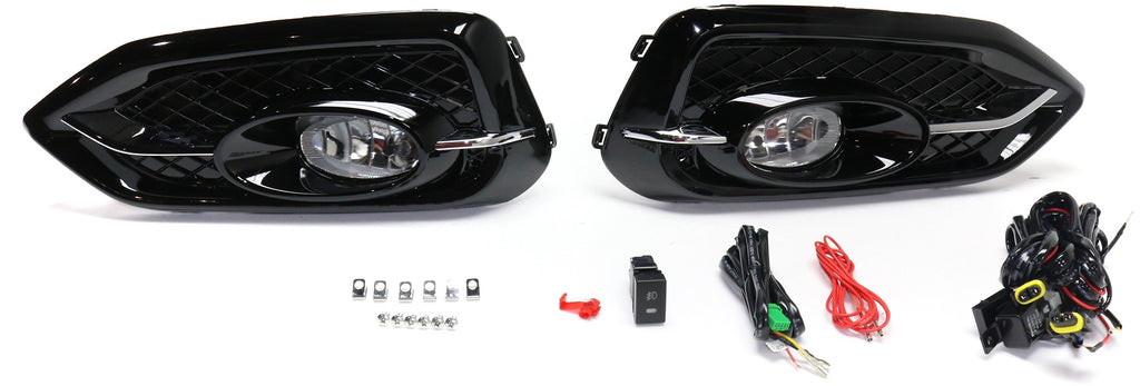 CIVIC 14-15 FRONT FOG LAMP RH AND LH, Assembly, Halogen, Clear Lens, Coupe