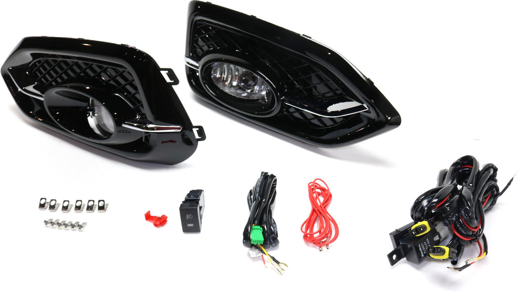 CIVIC 14-15 FRONT FOG LAMP RH AND LH, Assembly, Halogen, Clear Lens, Coupe