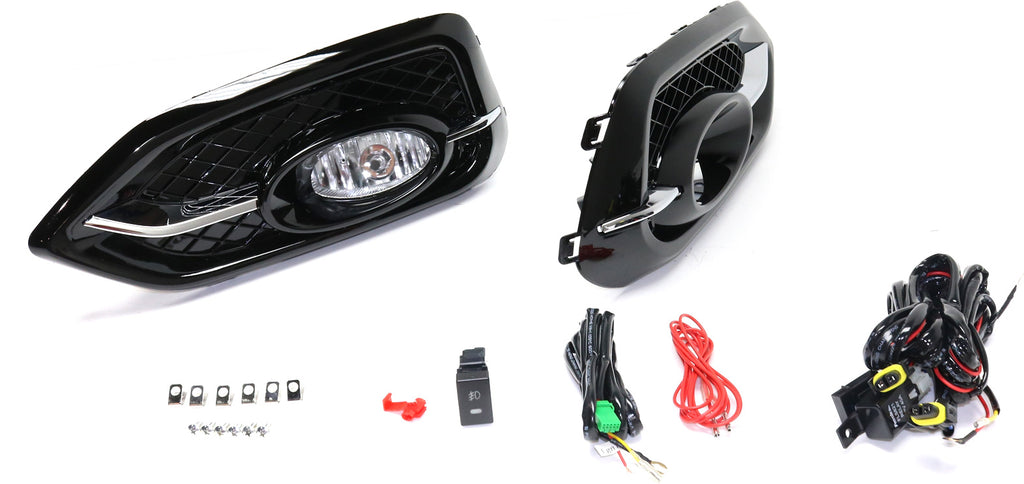 CIVIC 14-15 FRONT FOG LAMP RH AND LH, Assembly, Halogen, Clear Lens, Coupe
