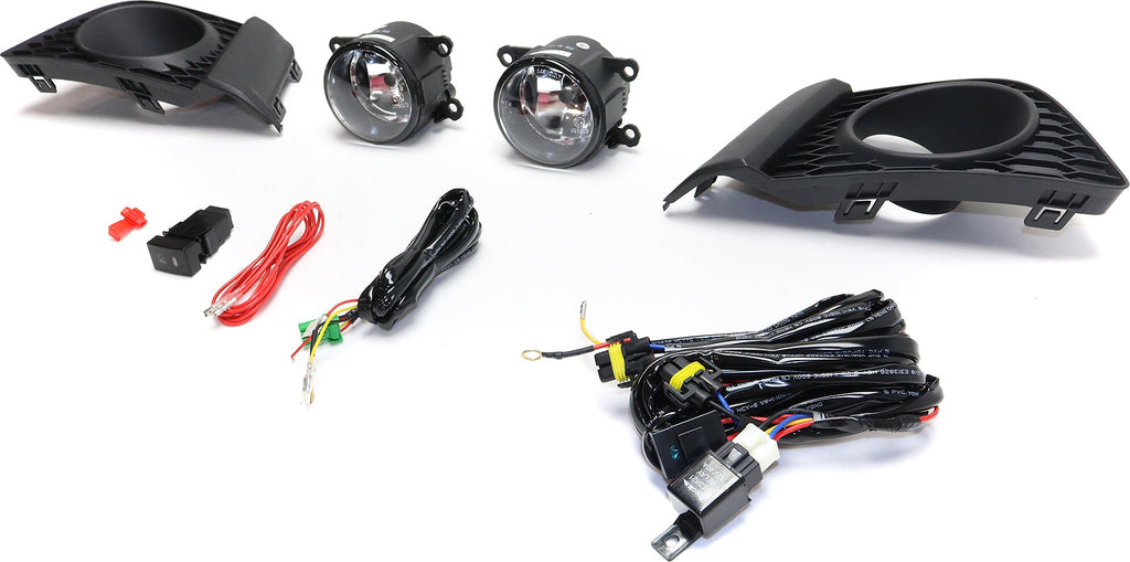 FIT 15-17 FRONT FOG LAMP RH AND LH, Assembly, Halogen, Clear Lens