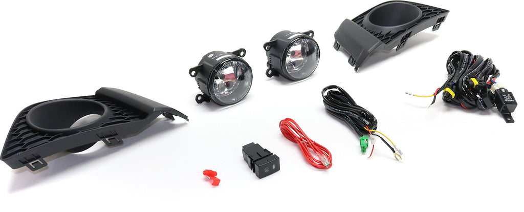 FIT 15-17 FRONT FOG LAMP RH AND LH, Assembly, Halogen, Clear Lens