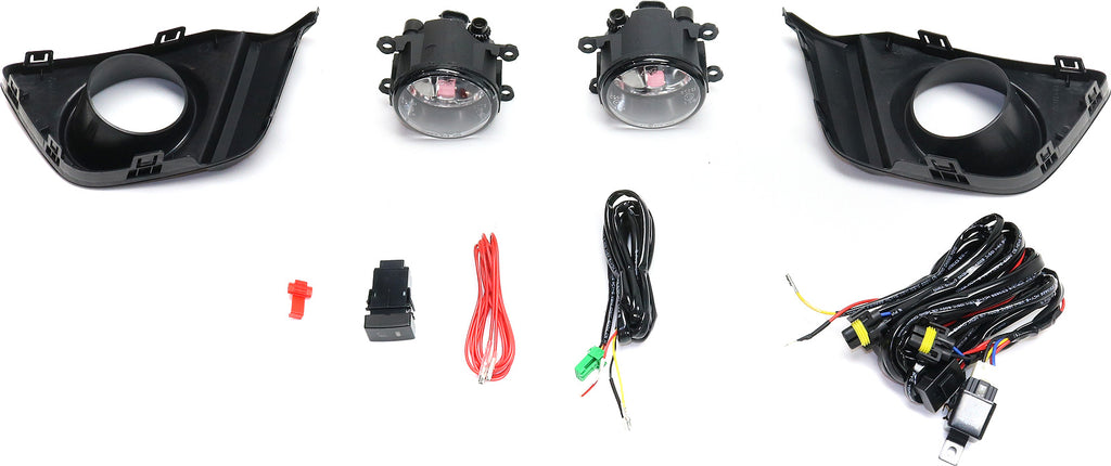 FIT 15-17 FRONT FOG LAMP RH AND LH, Assembly, Halogen, Clear Lens