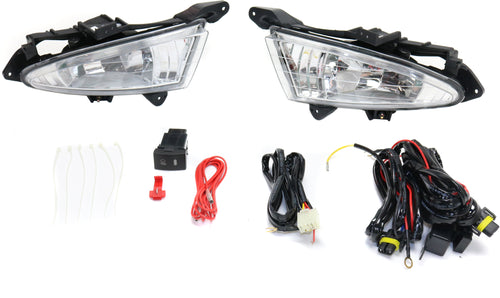 ELANTRA 07-10 FRONT FOG LAMP RH and LH, Assembly, Halogen, Clear Lens, Sedan
