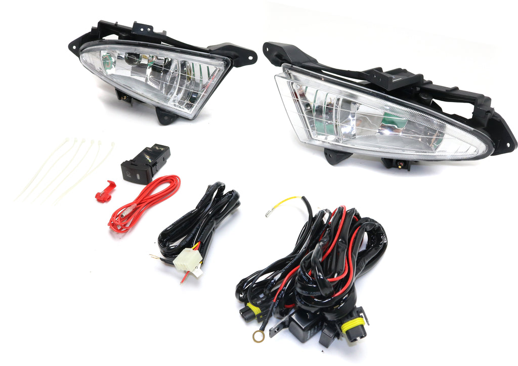 ELANTRA 07-10 FRONT FOG LAMP RH and LH, Assembly, Halogen, Clear Lens, Sedan