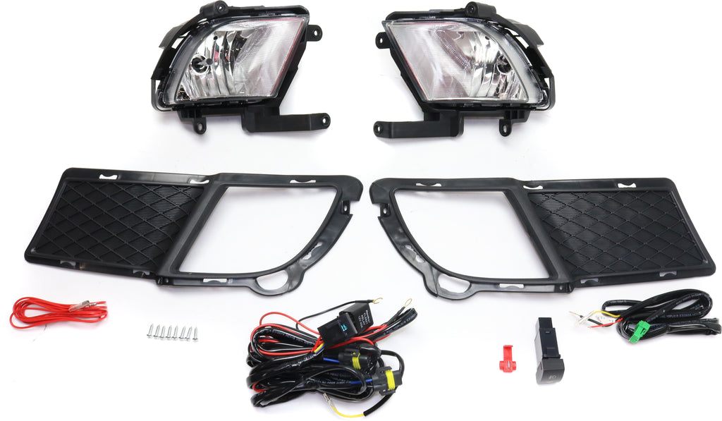 FORTE 10-12 FRONT FOG LAMP RH and LH, Assembly, Halogen, Clear Lens