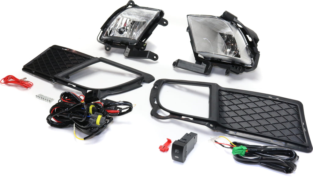 FORTE 10-12 FRONT FOG LAMP RH and LH, Assembly, Halogen, Clear Lens