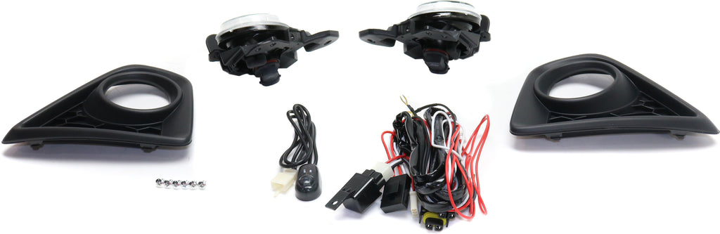 CX-5 13-15 FRONT FOG LAMP RH AND LH, Assembly, Halogen, Clear Lens