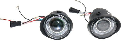FX35/FX45 03-05 / ALTIMA 02-04/MURANO 03-04 FRONT FOG LAMP RH and LH, Assembly, Halo Projector Type, Clear Lens