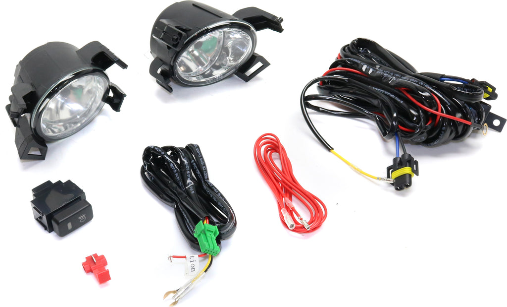 ALTIMA 05-06/QUEST 04-06 FRONT FOG LAMP RH and LH, Assembly, Halogen, Clear Lens, Except SE-R (06-06)