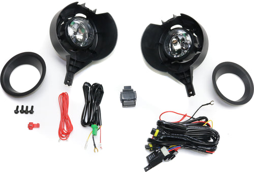 FRONTIER 05-17 FRONT FOG LAMP RH AND LH, Assembly, Halogen, Clear Lens, 2-Piece Type Bumper
