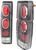 NISSAN PICKUP 95-97 / D21 86-94 CLEAR TAIL LAMP RH and LH, Lens and Housing, Black Interior, Clear Lens