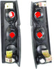 NISSAN PICKUP 95-97 / D21 86-94 CLEAR TAIL LAMP RH and LH, Lens and Housing, Black Interior, Clear Lens