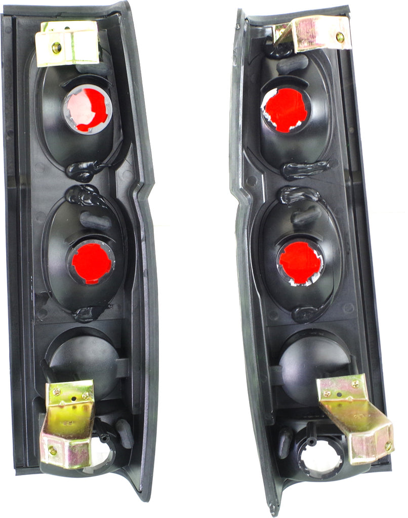 NISSAN PICKUP 95-97 / D21 86-94 CLEAR TAIL LAMP RH and LH, Lens and Housing, Black Interior, Clear Lens