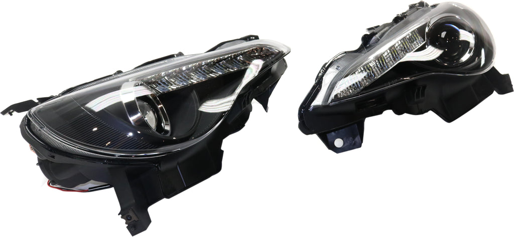 FR-S 13-16 PROJECTOR HEAD LAMP RH AND LH, Assembly, Halogen, Black Interior, Clear Lens
