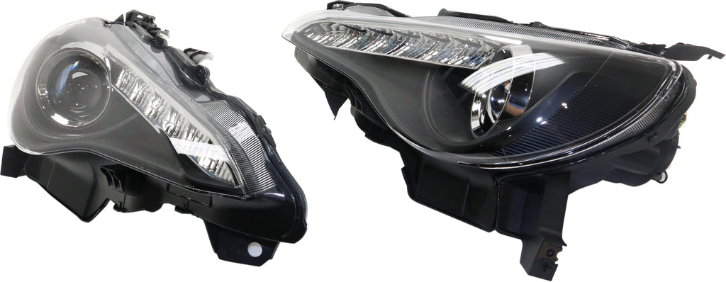 FR-S 13-16 PROJECTOR HEAD LAMP RH AND LH, Assembly, Halogen, Black Interior, Clear Lens