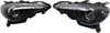 FR-S 13-16 PROJECTOR HEAD LAMP RH AND LH, Assembly, Halogen, Black Interior, Clear Lens