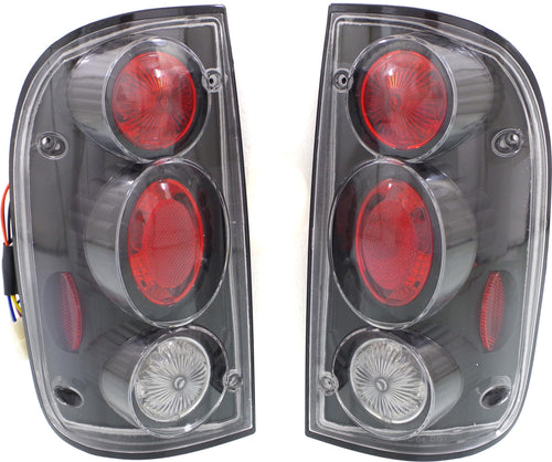 TACOMA 01-04 CLEAR TAIL LAMP RH and LH, Assembly, Black Interior, Clear Lens