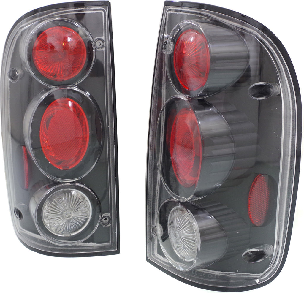 TACOMA 01-04 CLEAR TAIL LAMP RH and LH, Assembly, Black Interior, Clear Lens