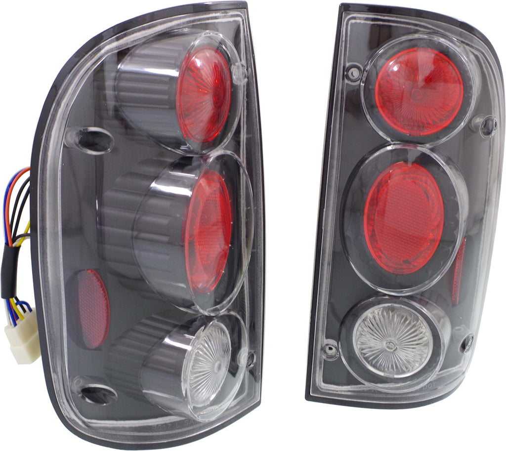 TACOMA 01-04 CLEAR TAIL LAMP RH and LH, Assembly, Black Interior, Clear Lens
