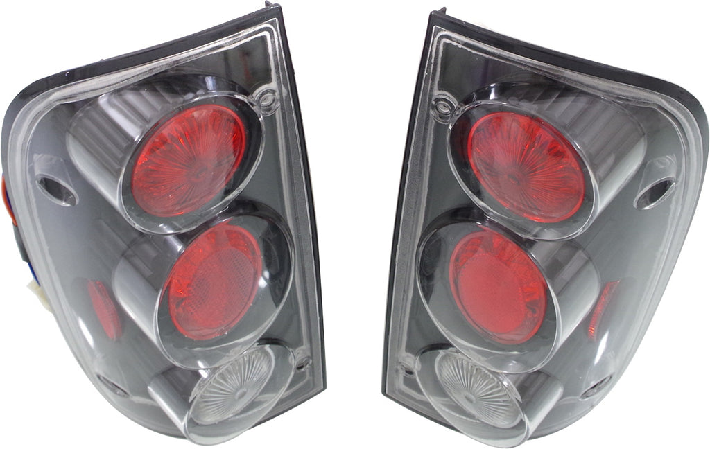 TACOMA 01-04 CLEAR TAIL LAMP RH and LH, Assembly, Black Interior, Clear Lens