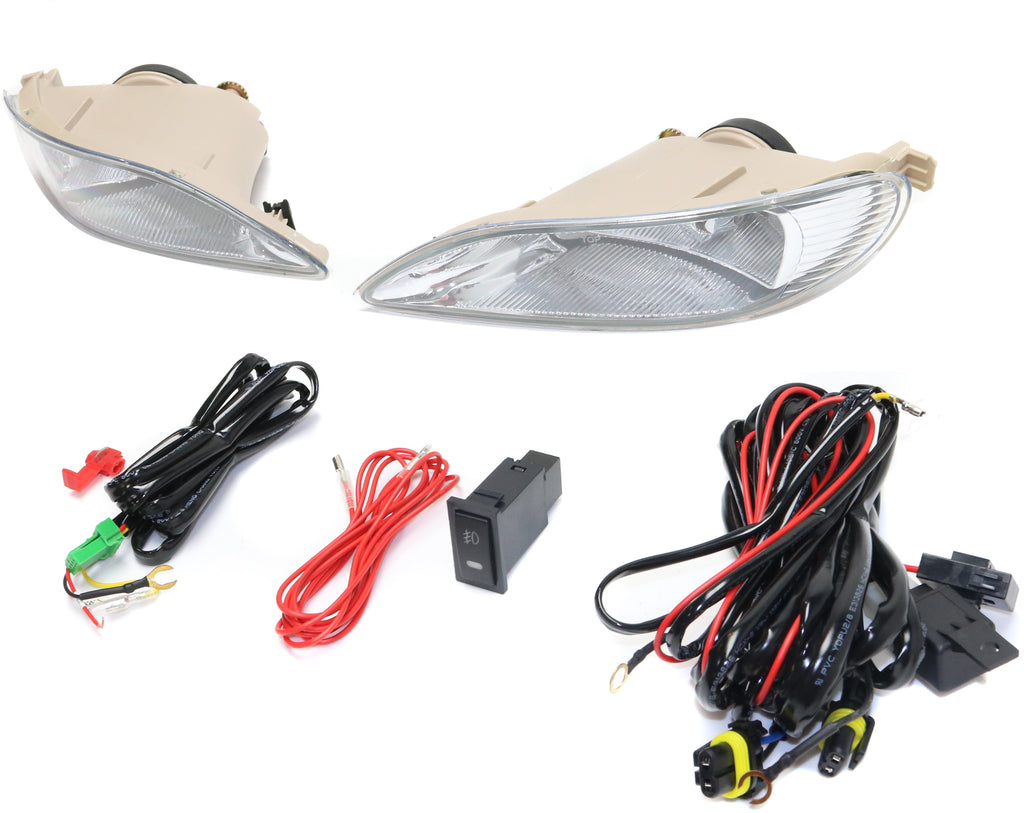 CAMRY 02-04/COROLLA 05-08 FRONT FOG LAMP RH AND LH, Assembly, Halogen, Clear Lens