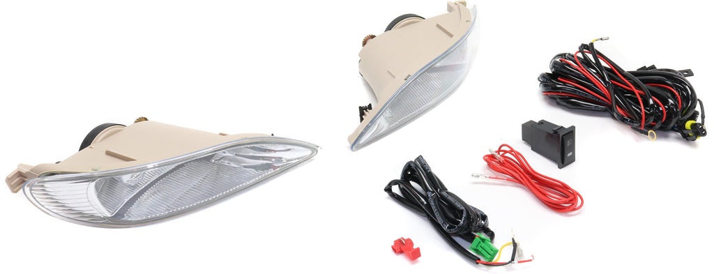 CAMRY 02-04/COROLLA 05-08 FRONT FOG LAMP RH AND LH, Assembly, Halogen, Clear Lens