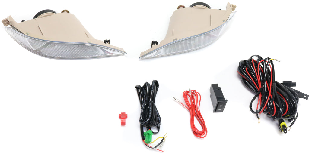 CAMRY 02-04/COROLLA 05-08 FRONT FOG LAMP RH AND LH, Assembly, Halogen, Clear Lens