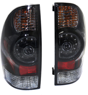 TACOMA 05-15 TAIL LAMP RH AND LH, Assembly, LED, Clear Lens, Black Interior