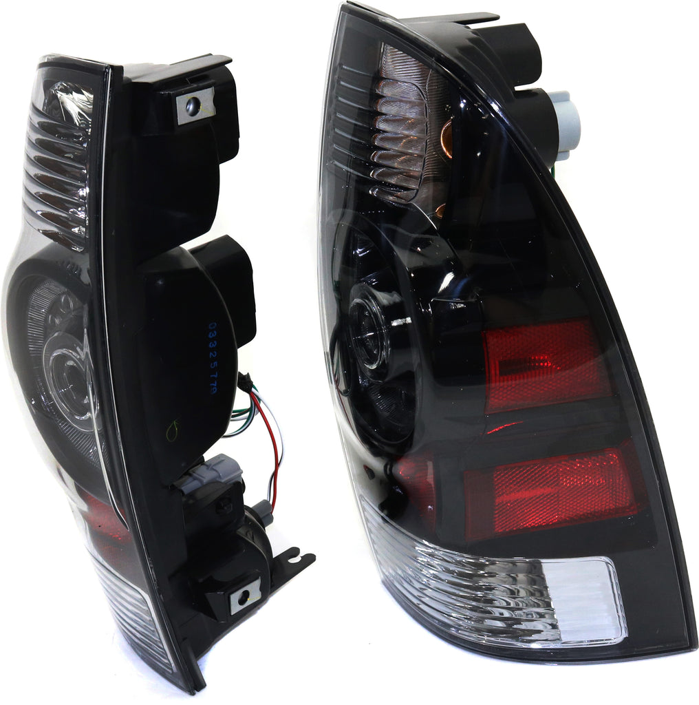 TACOMA 05-15 TAIL LAMP RH AND LH, Assembly, LED, Clear Lens, Black Interior