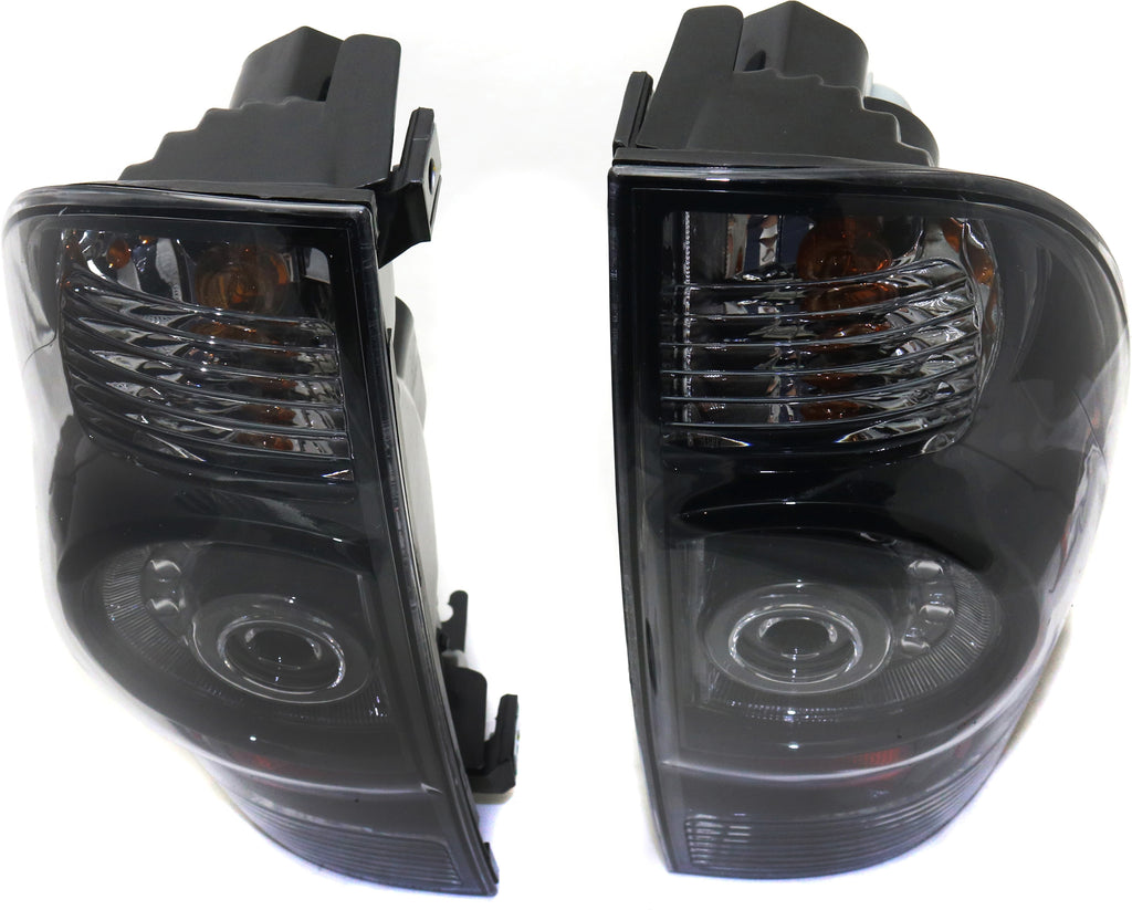 TACOMA 05-15 TAIL LAMP RH AND LH, Assembly, LED, Clear Lens, Black Interior