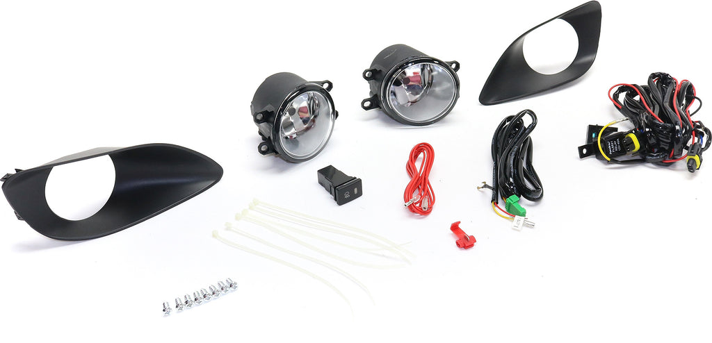 YARIS 07-10 FRONT FOG LAMP RH and LH, Assembly, Halogen, Clear Lens, Sedan