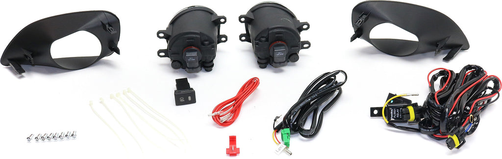 YARIS 07-10 FRONT FOG LAMP RH and LH, Assembly, Halogen, Clear Lens, Sedan