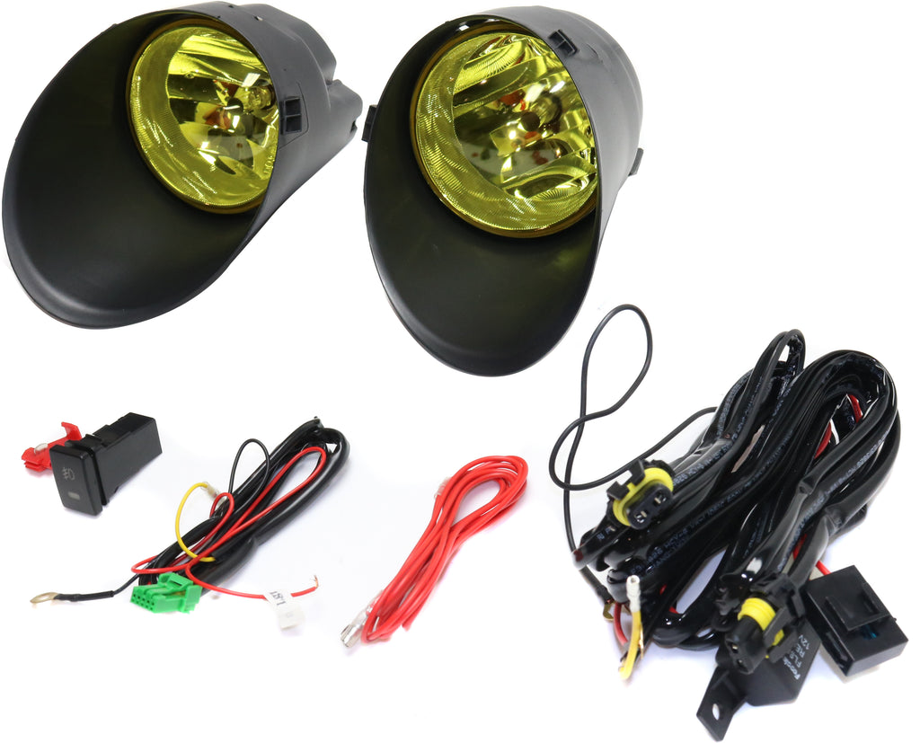 TUNDRA 07-13 FRONT FOG LAMP RH AND LH, Assembly, Halogen, Yellow Lens, Metal Bumper