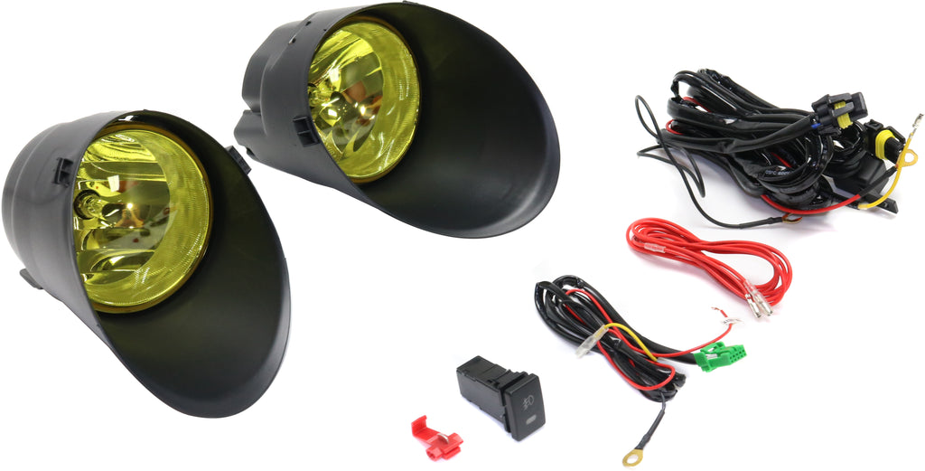 TUNDRA 07-13 FRONT FOG LAMP RH AND LH, Assembly, Halogen, Yellow Lens, Metal Bumper