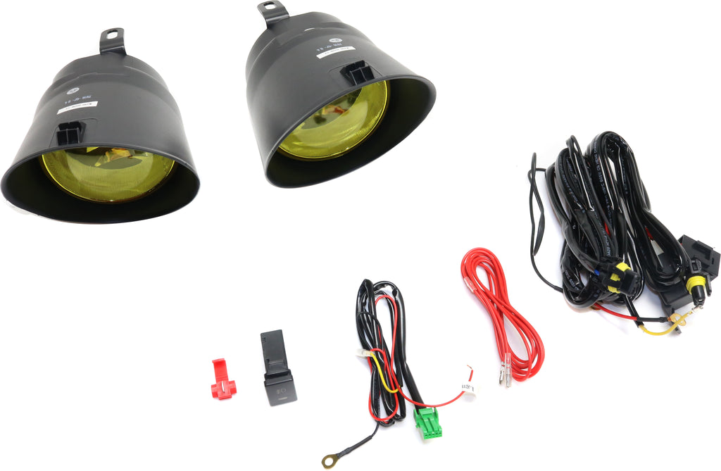 TUNDRA 07-13 FRONT FOG LAMP RH AND LH, Assembly, Halogen, Yellow Lens, Metal Bumper