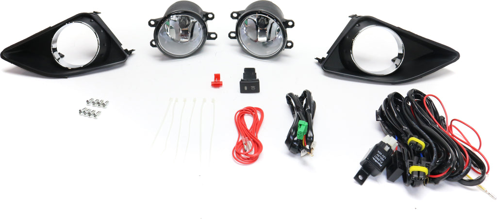 COROLLA 09-10 FRONT FOG LAMP RH AND LH, Assembly, Halogen, Clear Lens