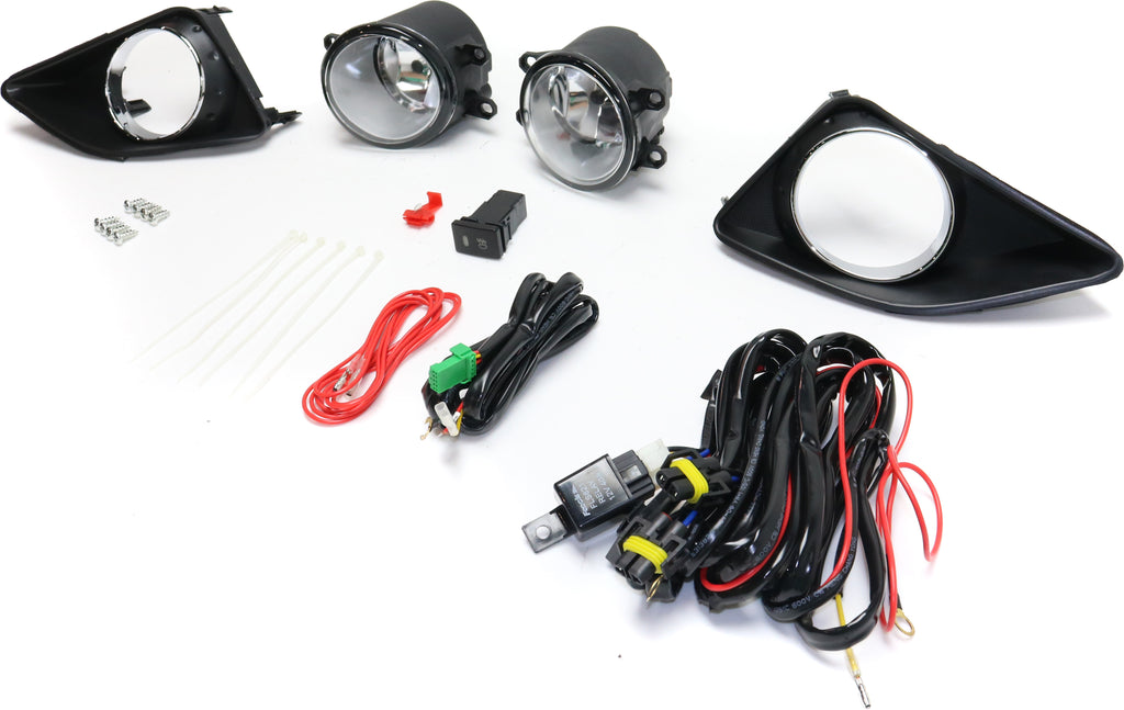 COROLLA 09-10 FRONT FOG LAMP RH AND LH, Assembly, Halogen, Clear Lens