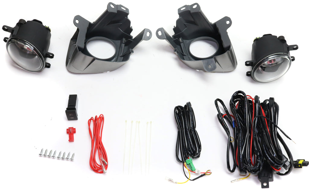 PRIUS 10-11 FRONT FOG LAMP RH AND LH, Assembly, Halogen, Clear Lens