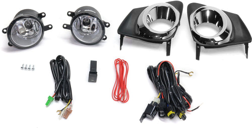COROLLA 11-13 FRONT FOG LAMP RH AND LH, Assembly, Halogen, Clear Lens