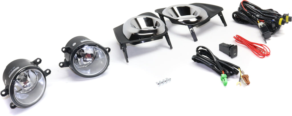 COROLLA 11-13 FRONT FOG LAMP RH AND LH, Assembly, Halogen, Clear Lens