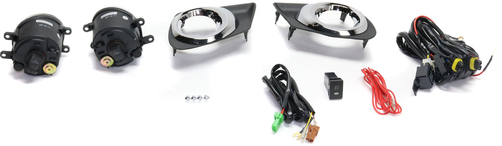 COROLLA 11-13 FRONT FOG LAMP RH AND LH, Assembly, Halogen, Clear Lens