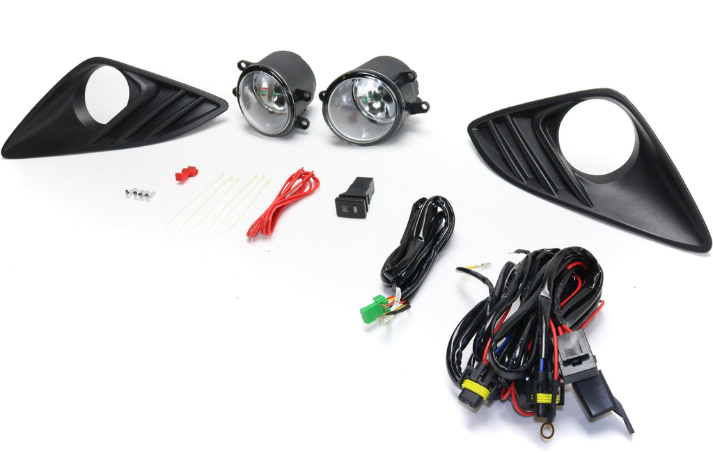 CAMRY 12-14 FRONT FOG LAMP RH AND LH, Assembly, Halogen, Clear Lens, Exc. SE Model