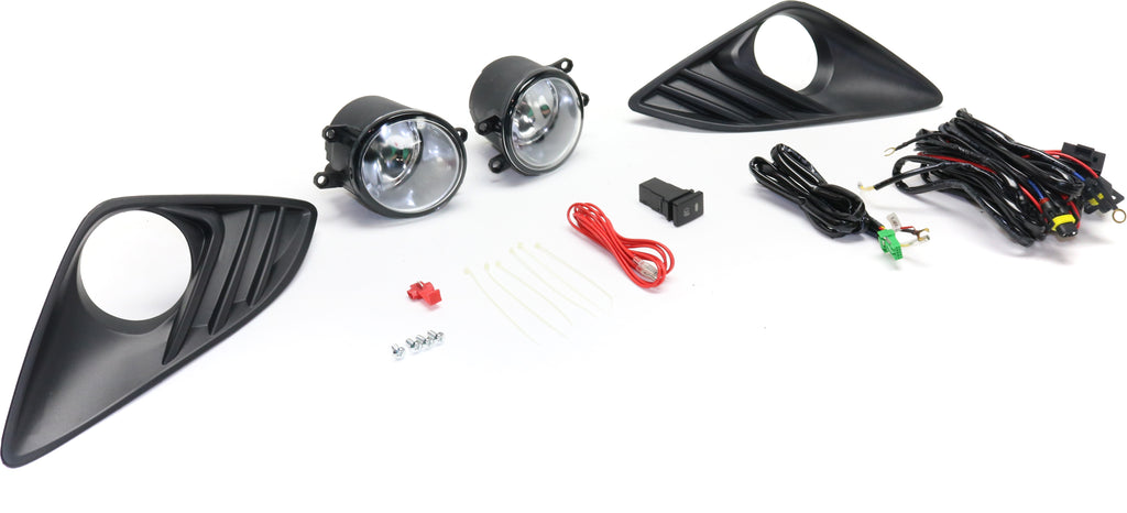 CAMRY 12-14 FRONT FOG LAMP RH AND LH, Assembly, Halogen, Clear Lens, Exc. SE Model