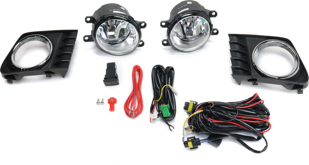 PRIUS V 12-14 FRONT FOG LAMP RH and LH, Assembly, Halogen, Clear Lens