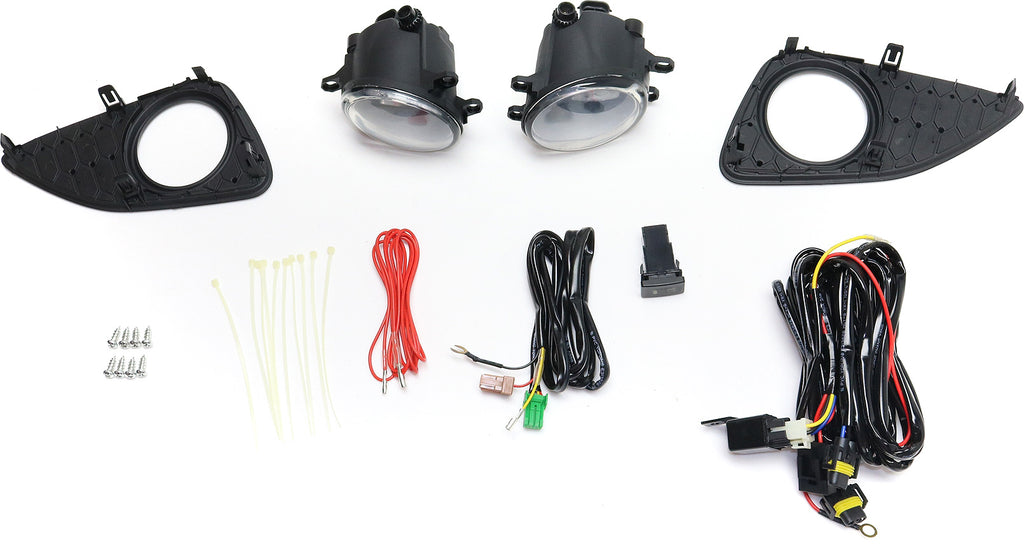 YARIS 12-14 FRONT FOG LAMP RH AND LH, Assembly, Halogen, Clear Lens, Hatchback