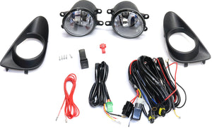 YARIS 12-14 FRONT FOG LAMP RH AND LH, Assembly, Halogen, Clear Lens, Exc. SE Model